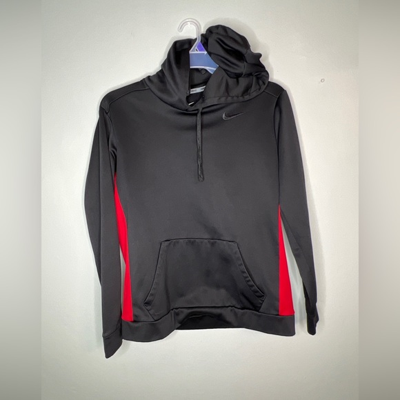 Nike Other - Nike Therma Dri-Fit Pull Over Hoodie Black/Ted Men's Size Large